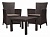 Комплект "Rosario balcony set" (Розарио сет), капучино, графит, коричневый
