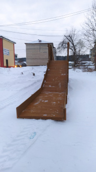 Зимняя горка "IgraGrad Snow Fox Start", скат 4 м