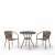 Комплект плетеной мебели из искусственного ротангаT282ANT/Y137C-W56 Light brown