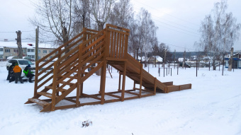 Зимняя горка "IgraGrad Snow Fox Start", скат 4 м